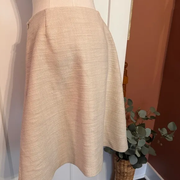 Tory Burch | Denise | A-line | cream | silk lined | side zipper | tweed | skirt