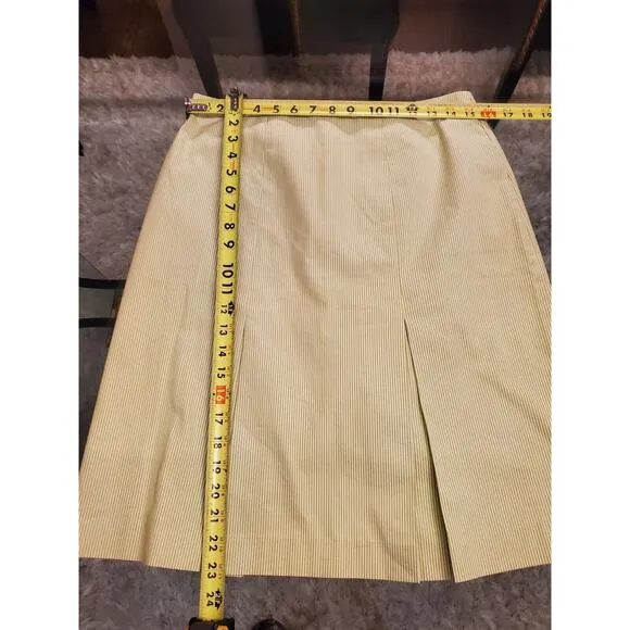 Tracy Evans Women's Green Cotton Single Breasted Blazer &amp; Skirt 2 Pc's Suit 10