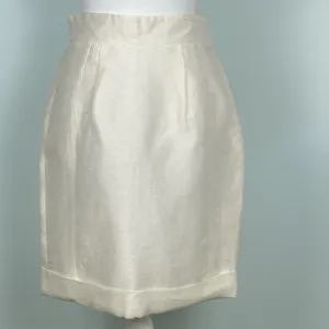 Tracy Reese Linen-Blend Skirt in Eggshell NWT