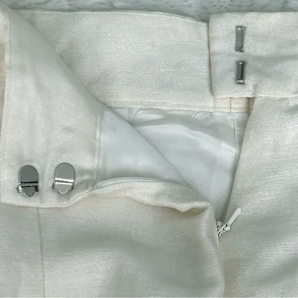 Tracy Reese Linen-Blend Skirt in Eggshell NWT