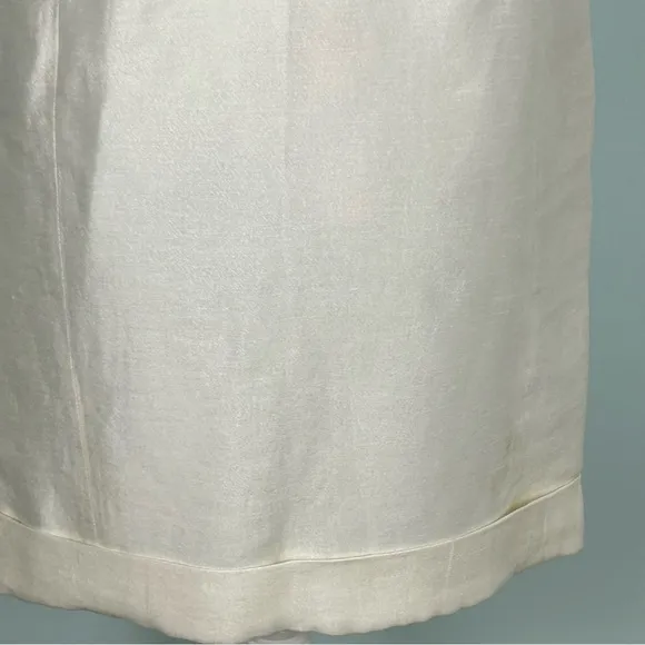 Tracy Reese Linen-Blend Skirt in Eggshell NWT