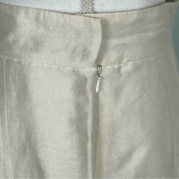 Tracy Reese Linen-Blend Skirt in Eggshell NWT