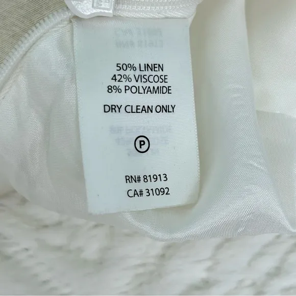 Tracy Reese Linen-Blend Skirt in Eggshell NWT