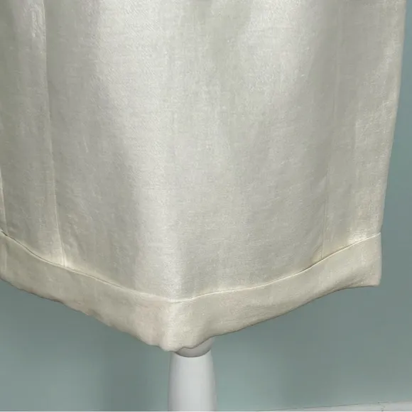 Tracy Reese Linen-Blend Skirt in Eggshell NWT