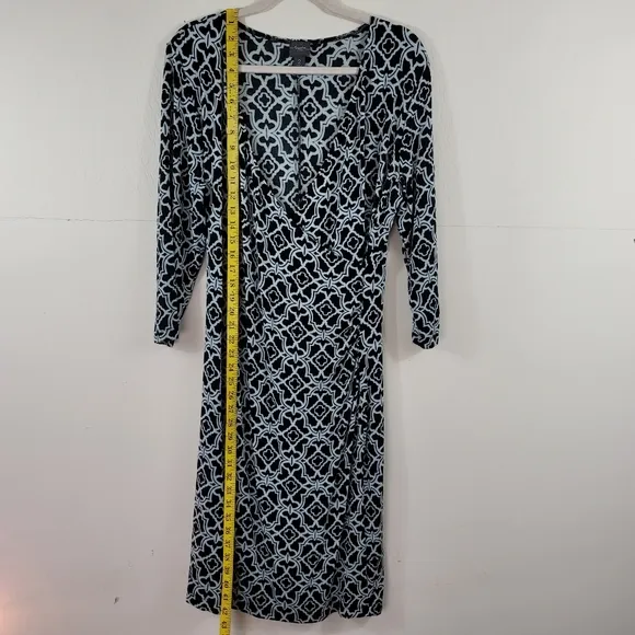 Travelers By Chicos Faux Wrap Dress Vanity Sz 2