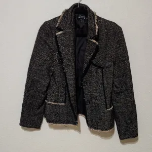 Tribal Black and Tan Tailored Blazer