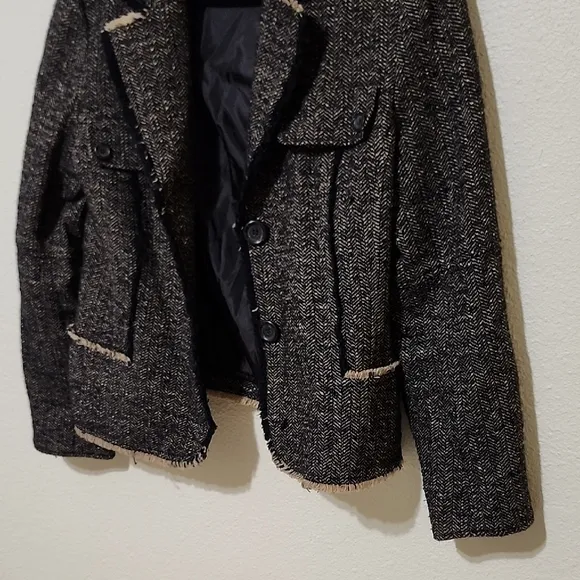 Tribal Black and Tan Tailored Blazer