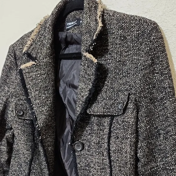 Tribal Black and Tan Tailored Blazer