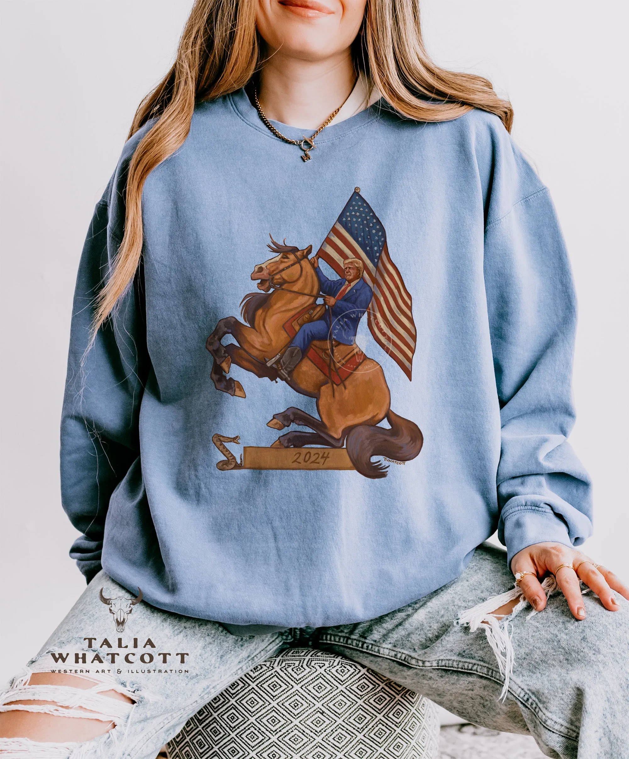 Trump Freedom Fighter Crewneck Sweatshirt