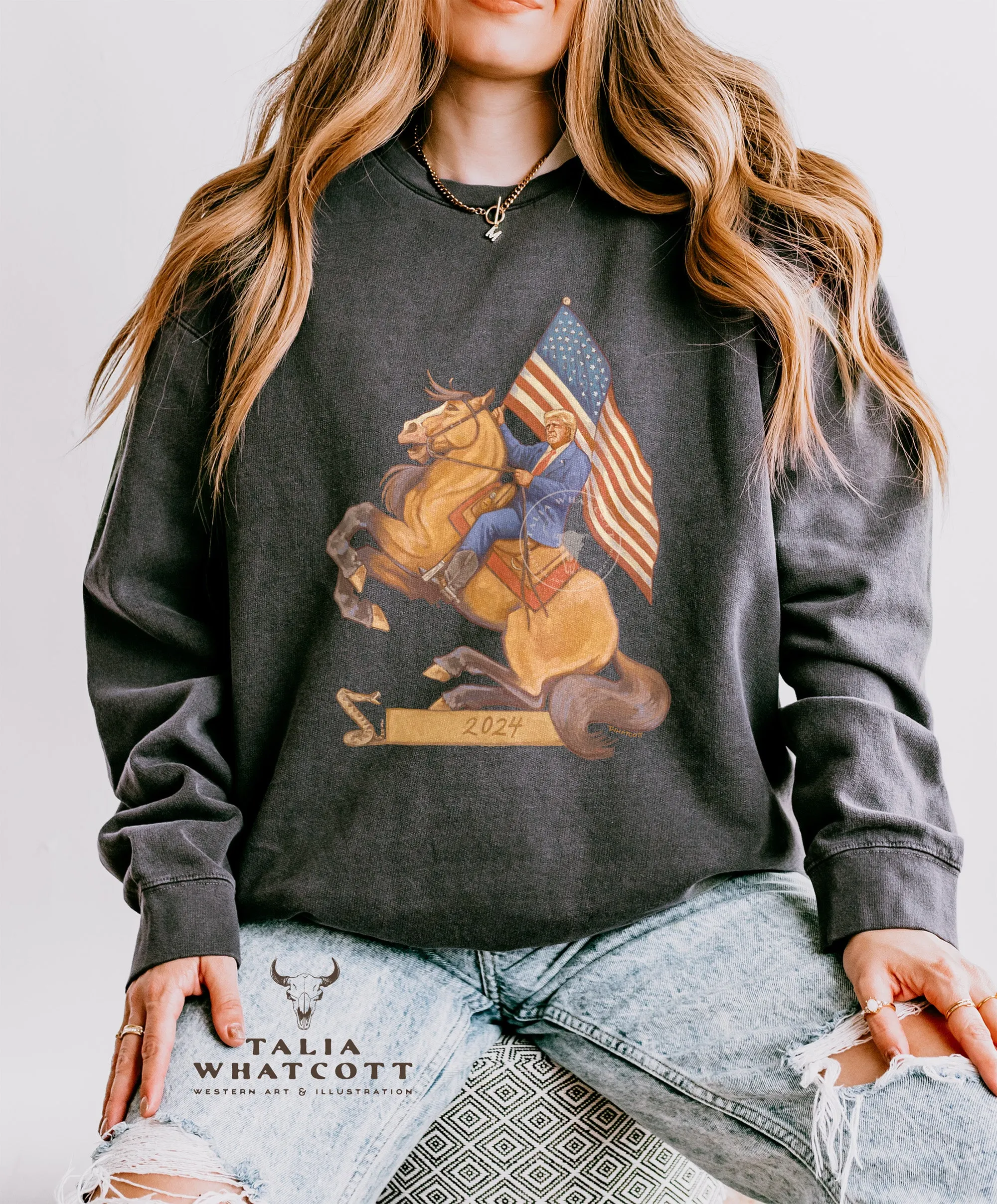 Trump Freedom Fighter Crewneck Sweatshirt