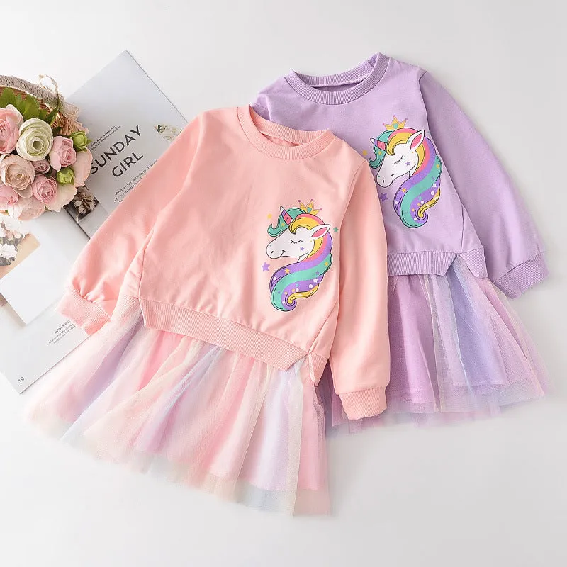 Unicorn Tutu and Long Sleeve Dress