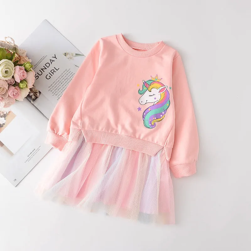 Unicorn Tutu and Long Sleeve Dress