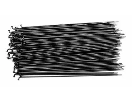 United Supreme Plain Gauge Spokes Black 40 Pack