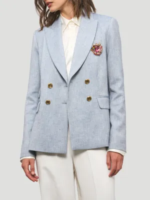 Valenciane Blazer with Brooch