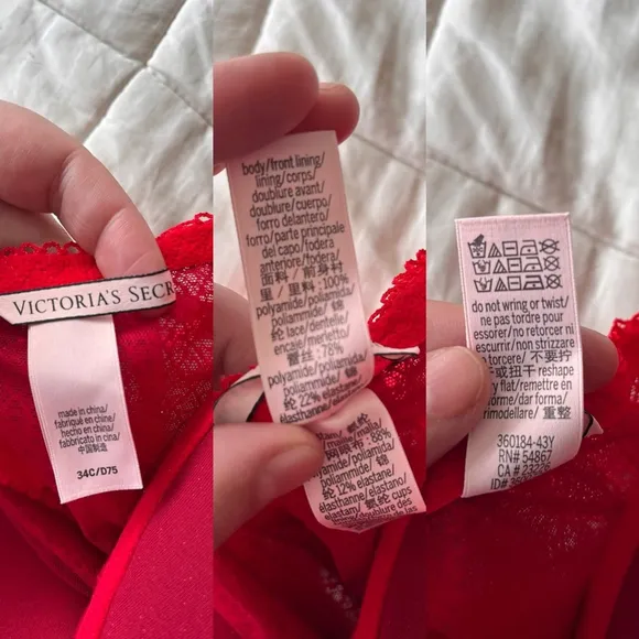 Victoria’s Secret Red Corset Lace Bustier Top 34C