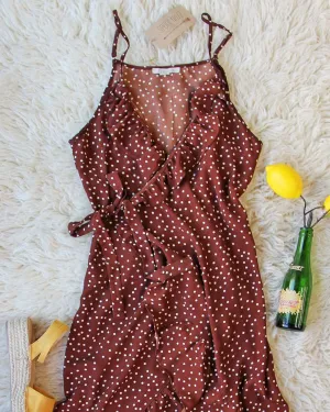 Villa Wrap Dress in Brown