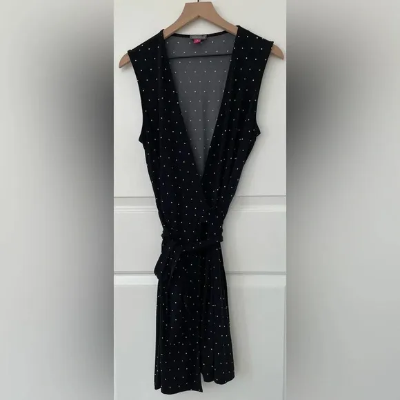 Vince Camuto Pin Dot Wrap Dress