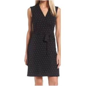 Vince Camuto Pin Dot Wrap Dress