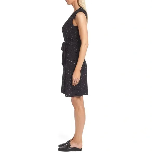 Vince Camuto Pin Dot Wrap Dress