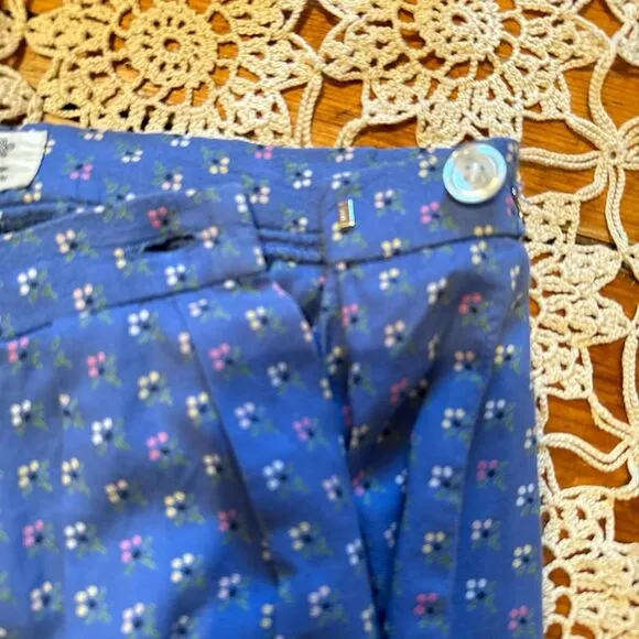Vintage 80's Blue Ditzy Floral‎ Jaeger Skirt Sz UK 12 / US 8