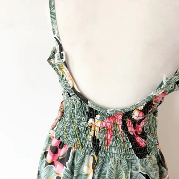 Vintage 80s Hilo Hattie Hawaiian Tropical Fit &amp; Flare Floral Dress Women’s 12