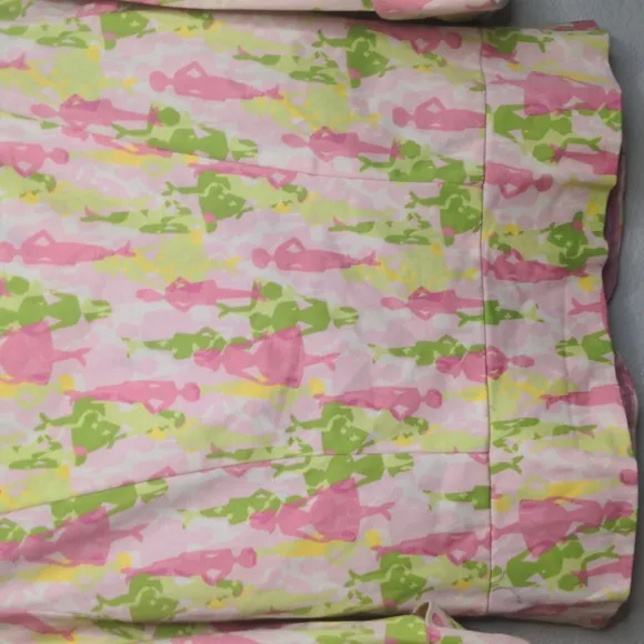 Vintage 90s Just In Time Pink Green Dress Jacket Bright 1950s Fashion Print Sz M