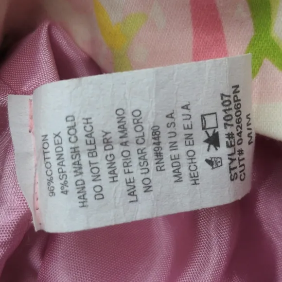 Vintage 90s Just In Time Pink Green Dress Jacket Bright 1950s Fashion Print Sz M