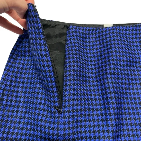Vintage Carlisle - Women’s Houndstooth Wool Silk Pleated Skirt Sz. 4