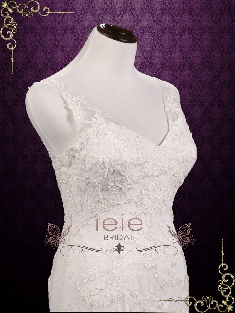 Vintage Lace Fit and Flare Wedding Dress BECKY