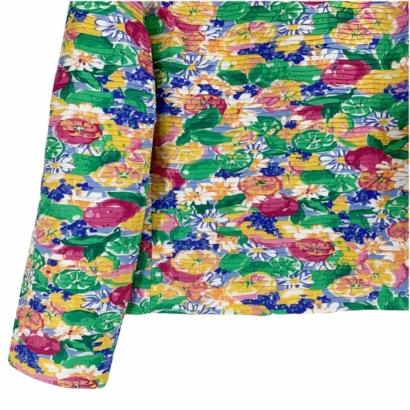 Vintage Margaret Smith Bright and Bold Floral Blazer, Made in the USA
