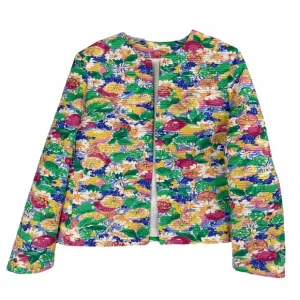 Vintage Margaret Smith Bright and Bold Floral Blazer, Made in the USA