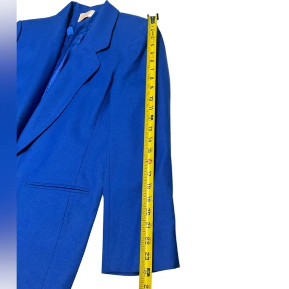 Vintage Pendleton 100% Pure Virgin Wool Blazer Royal Blue Blazer