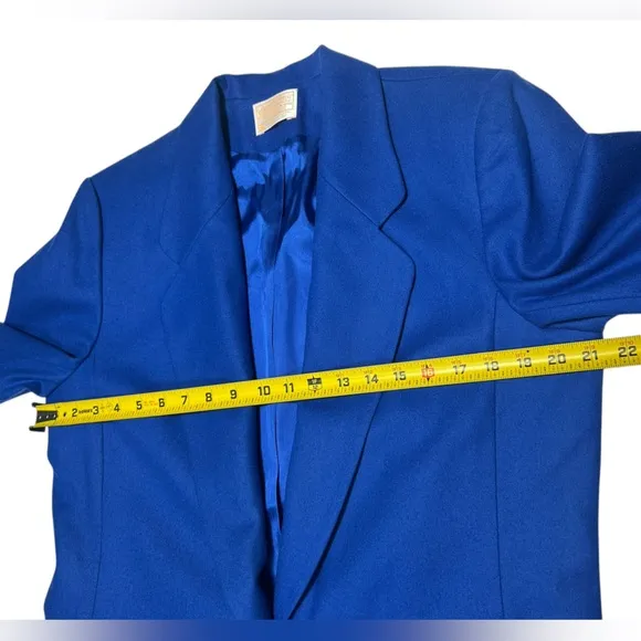 Vintage Pendleton 100% Pure Virgin Wool Blazer Royal Blue Blazer