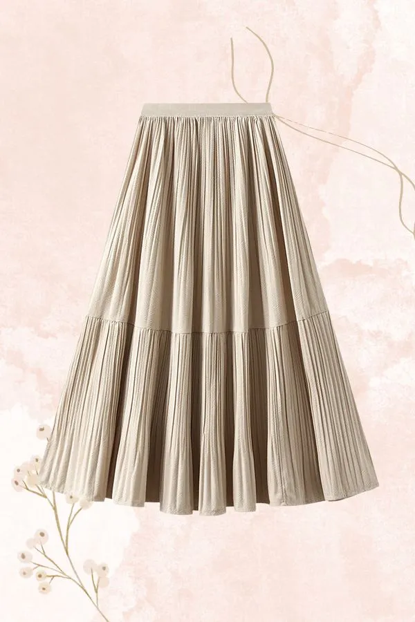 Vintage velvet pleated skirt