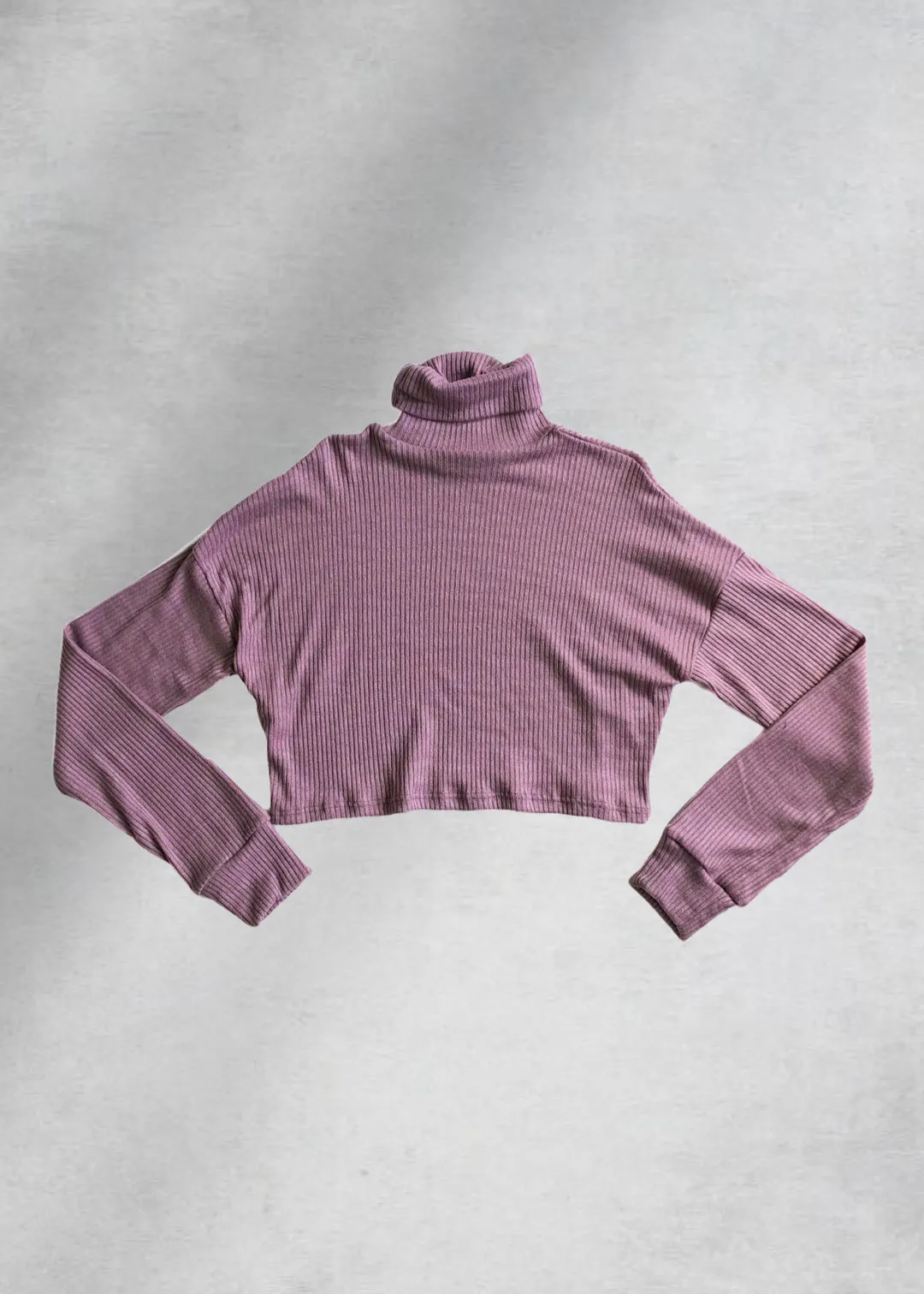 Virginia Turtleneck Crop Top - Lilac