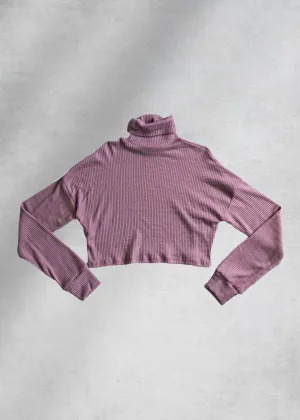 Virginia Turtleneck Crop Top - Lilac