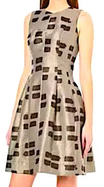 VIVIENNE WESTWOOD UK. NEW W/TAGS ANGLOMANIA "Joan" Gold Fit & Flare DRESS
