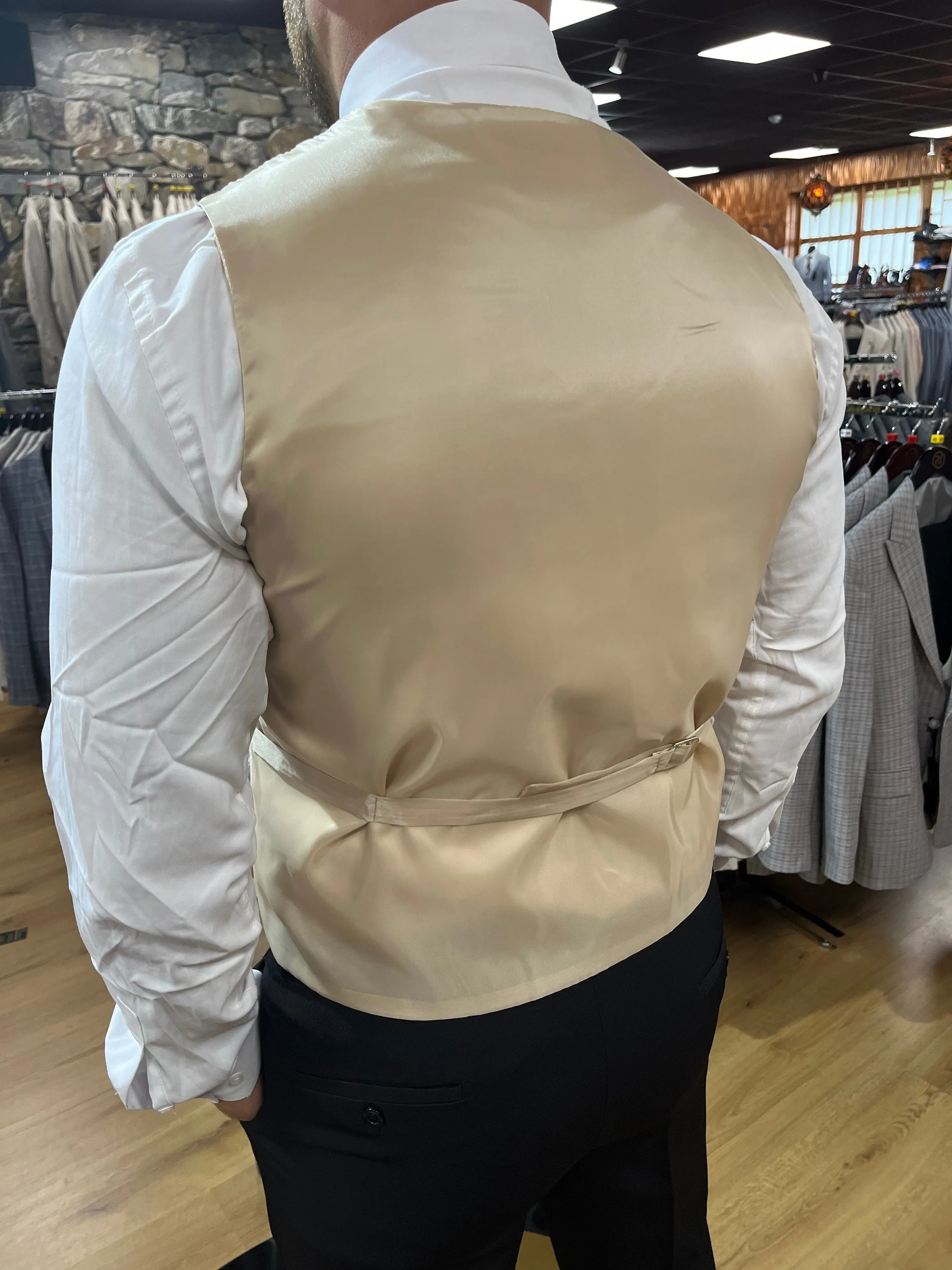 Waistcoat - 0007 Cream/Cream