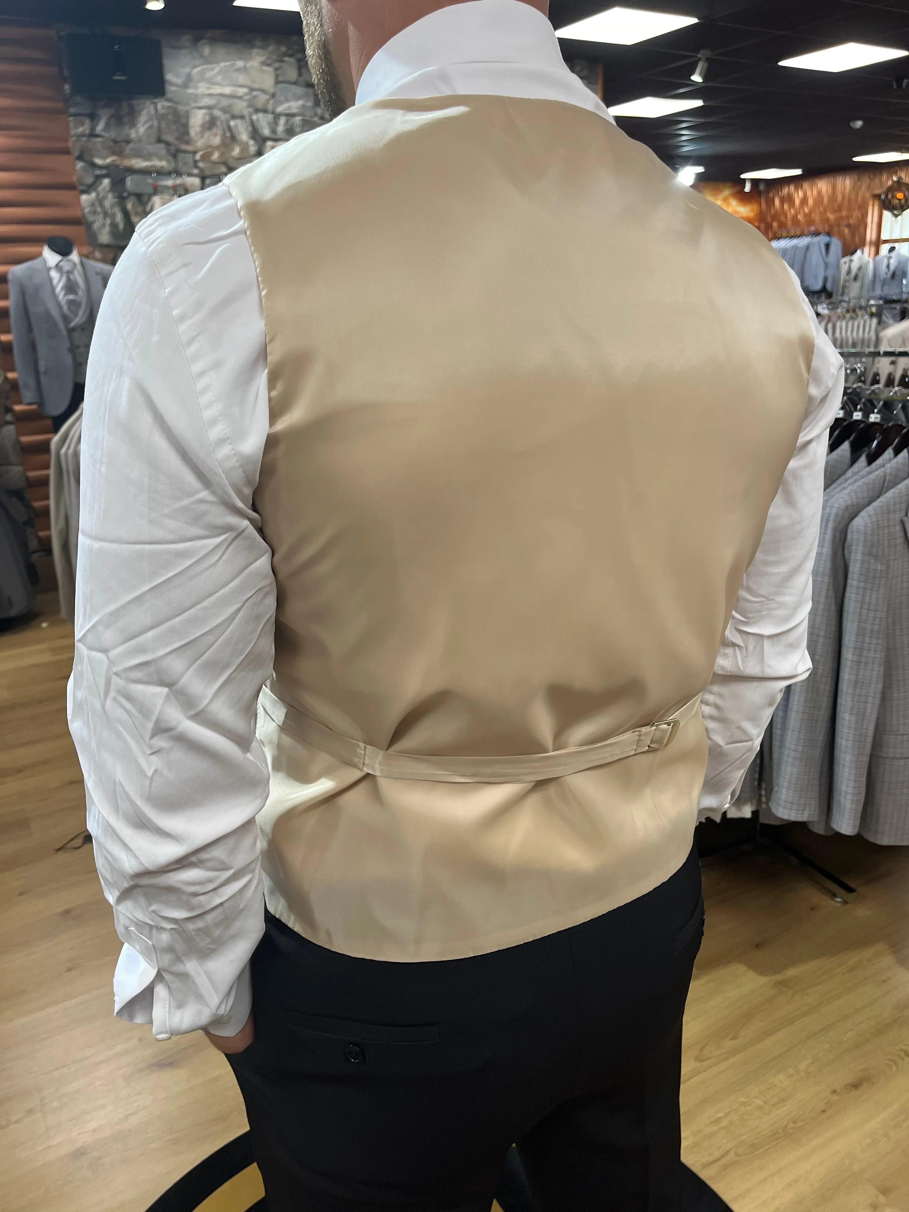 Waistcoat - 0013 Cream/Beige