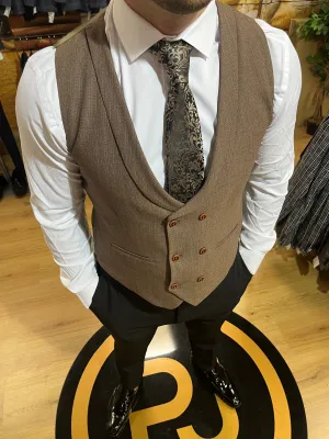 Waistcoat - 0017 Brown/Brown