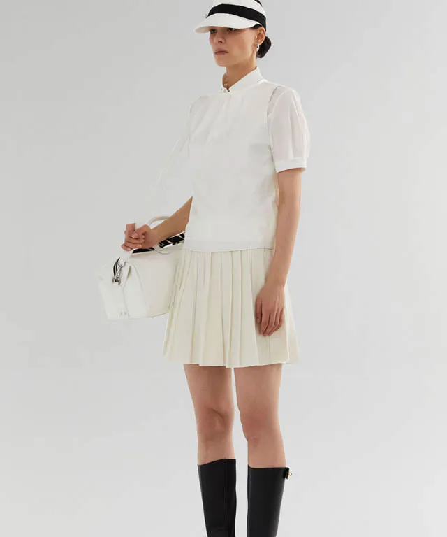 [Warehouse Sale] Anell Golf French Wool Skirt - Cream