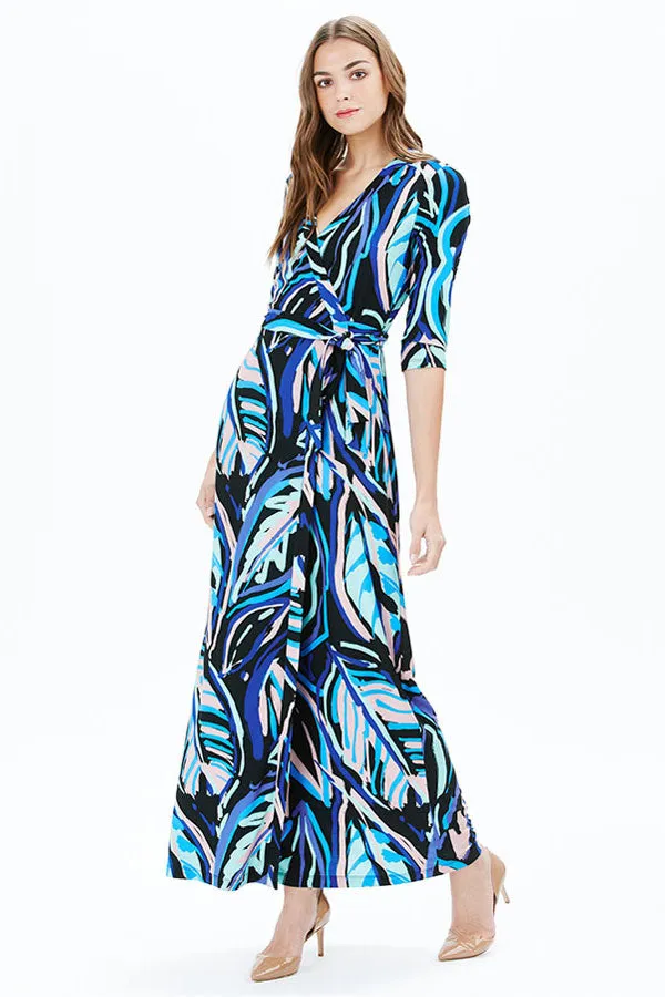 WAVE MAXI DRESS | BLUE