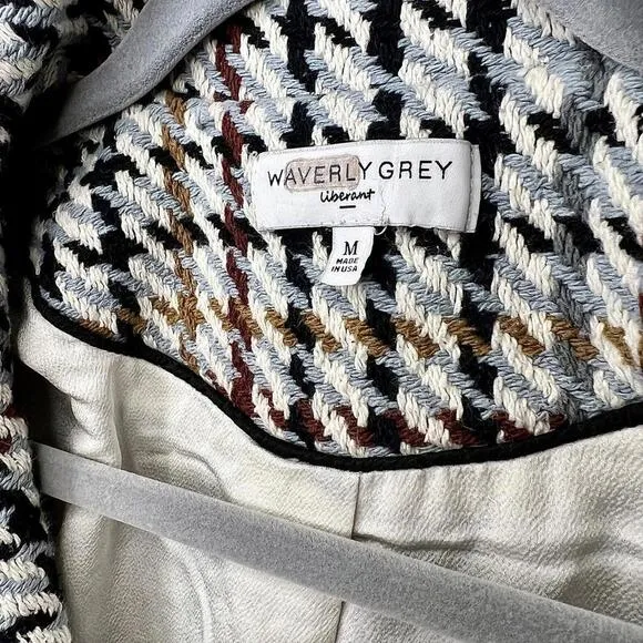 Waverly Grey Cream and Brown Blazer with Classic Tailored Design