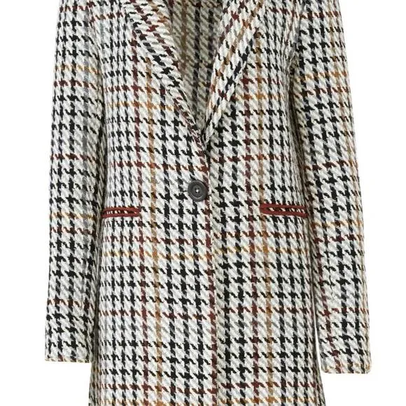 Waverly Grey Cream and Brown Blazer with Classic Tailored Design
