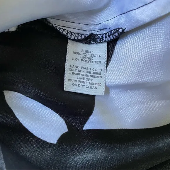 WHBM black and white A-line skirt