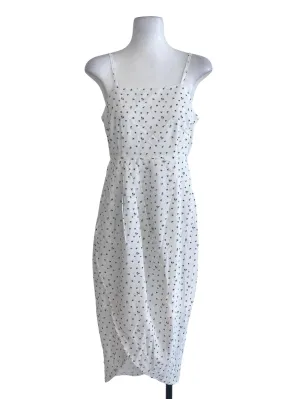 White Floral Wrap Dress