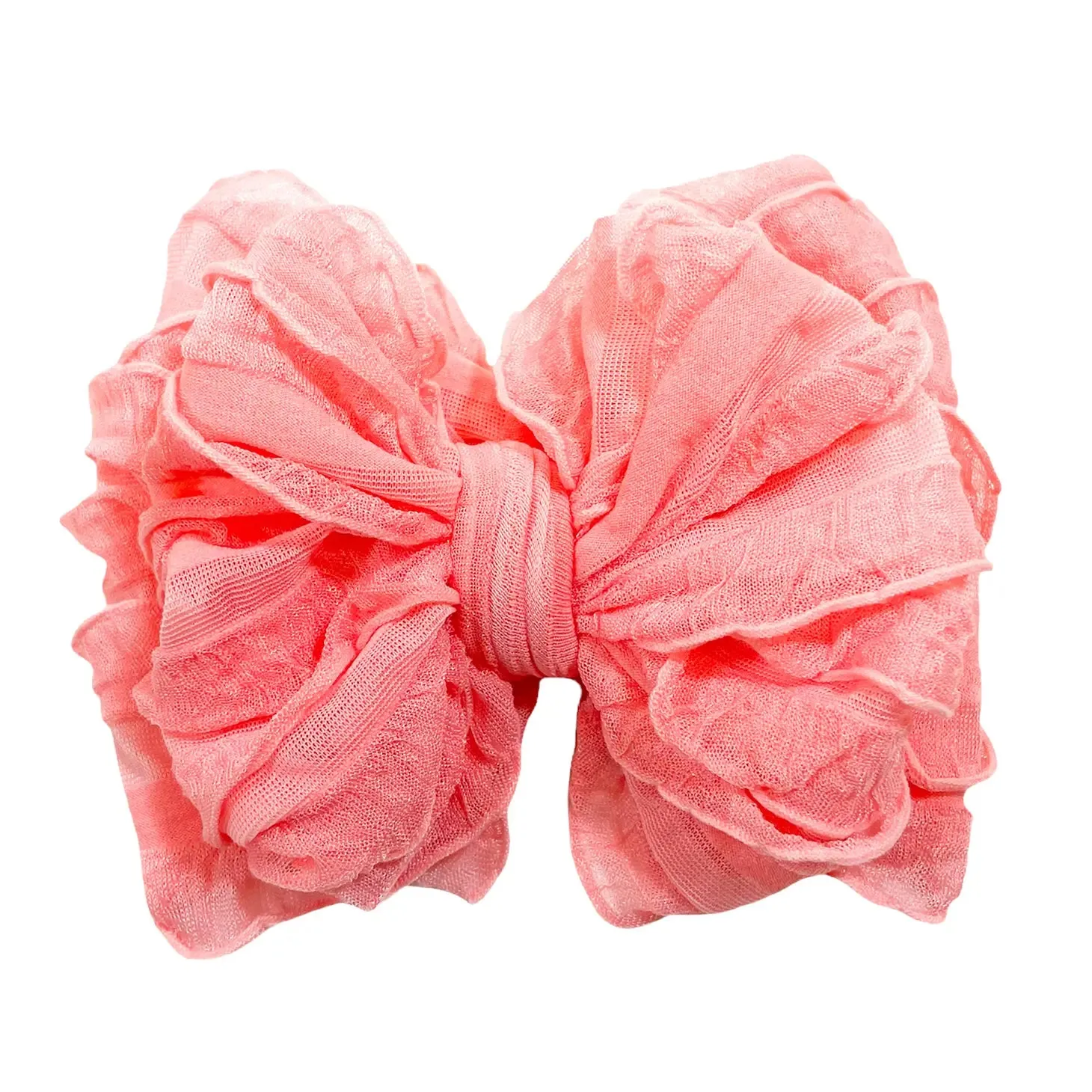 Wide Headband Bow - Grapefruit