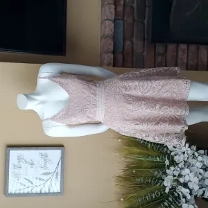 WINDSOR Emily Champagne Embroidered Fit &amp; Flare Party Dress JUNIORS SIZE: 13