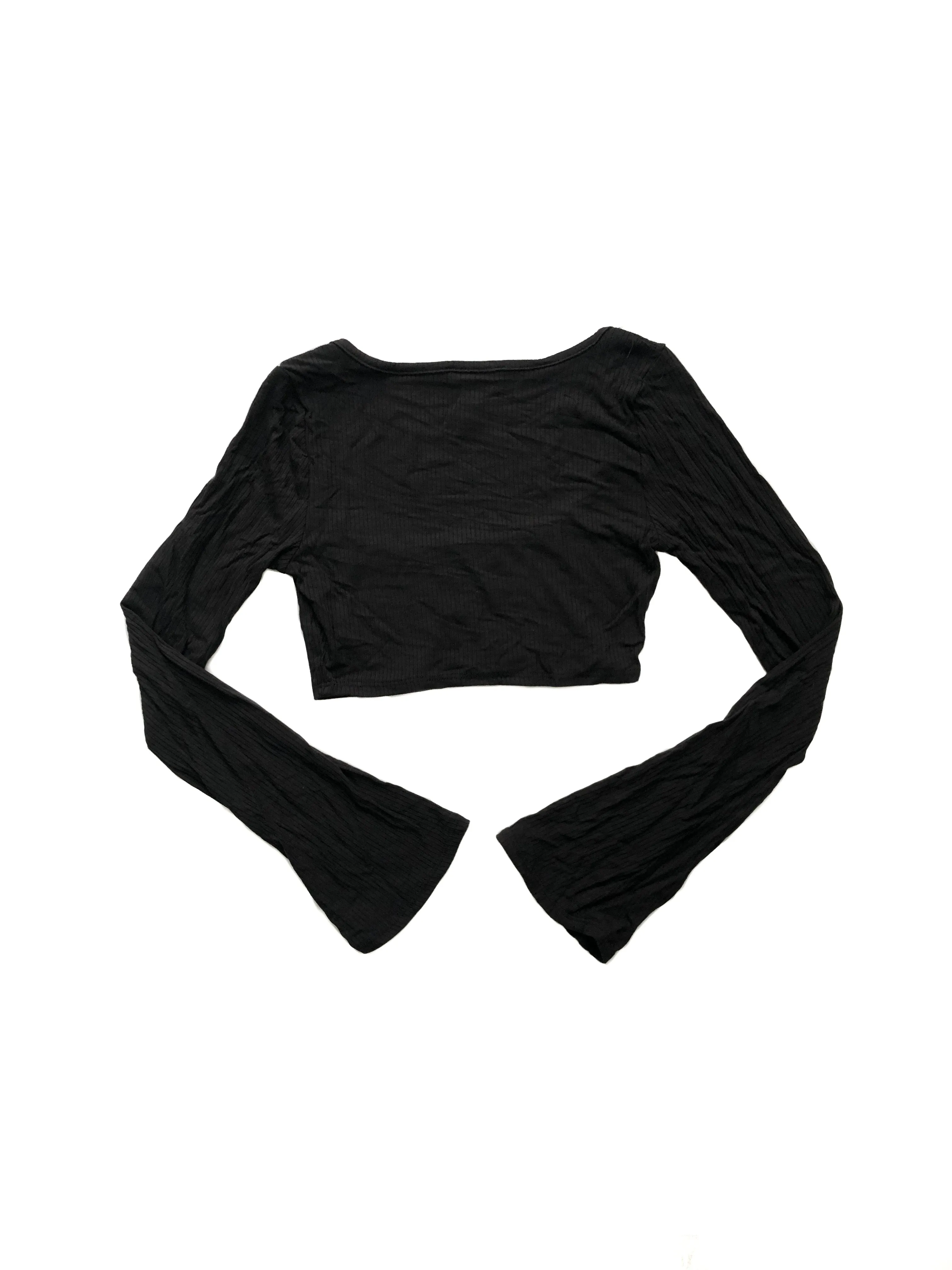 Winona Scoop Crop Top - Black