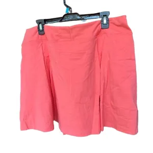 Women with Control Women's Petite Skirt Cotton Jersey Pleated Candy Coral XLP